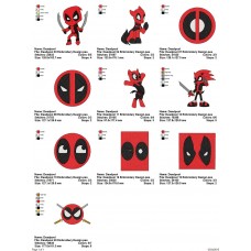 Package 10 Deadpool 02 Embroidery Designs